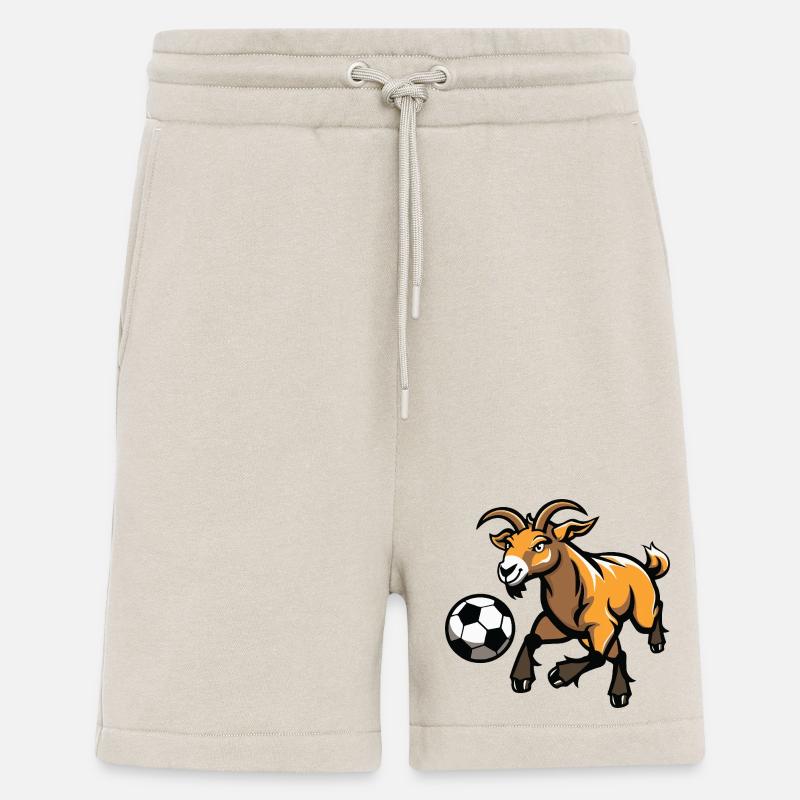 Chèvre coups de pied soccer - Short bio décontracté fabriqué en UE - WARM CLAY