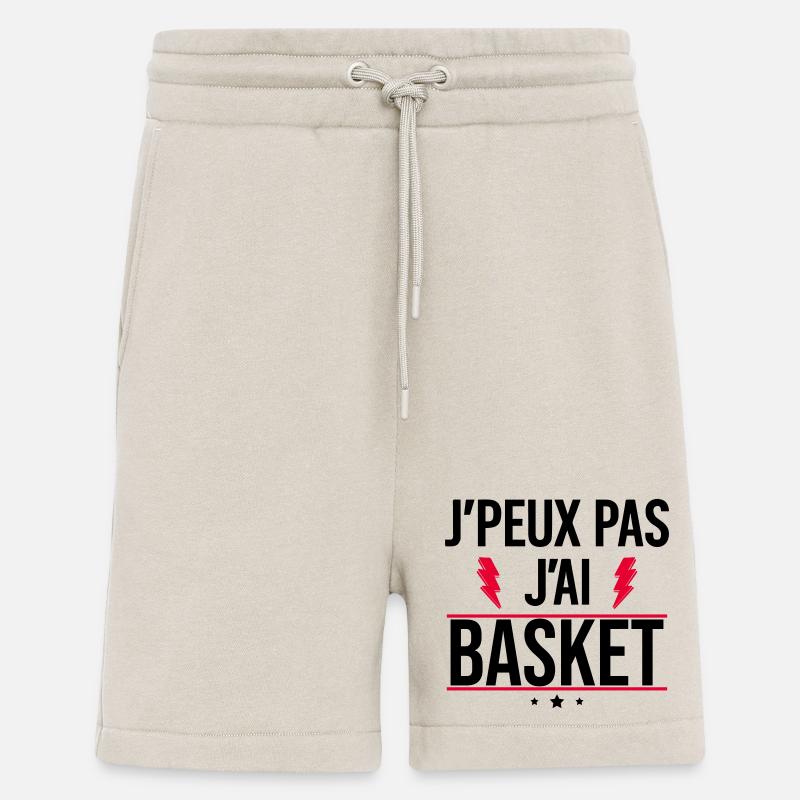J’peux pas j’ai basket Humour Basket - Short bio décontracté fabriqué en UE - WARM CLAY