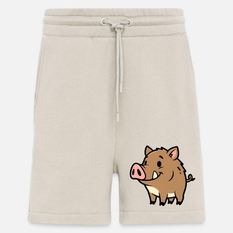 Süßes Wildschwein Comic Glücksbringer - Shorts - made by SPREAD - WARM CLAY