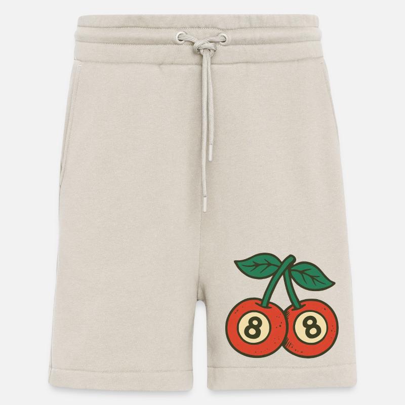 Duo Cerises Espiègles aux Grands Yeux - Short bio décontracté fabriqué en UE - WARM CLAY