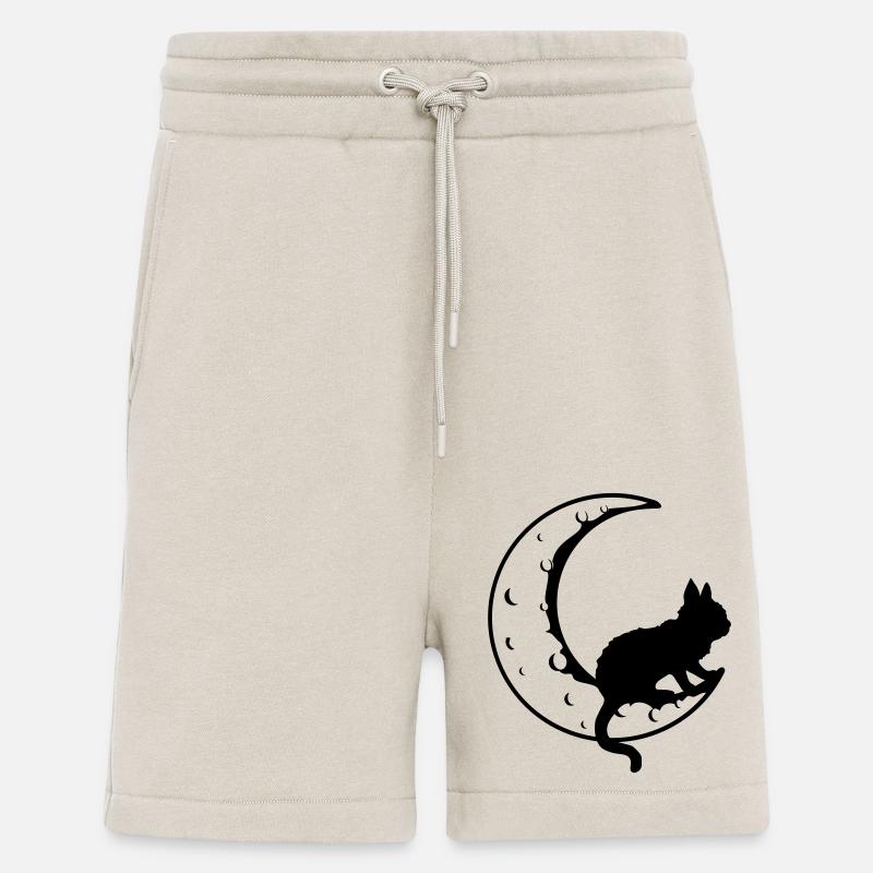 Schwarze Katze Sichel Mond - Shorts - made by SPREAD - WARM CLAY