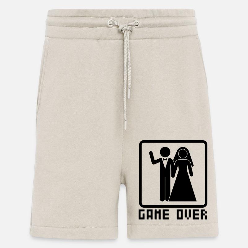 Game Over EVG Drôle - Short bio décontracté fabriqué en UE - WARM CLAY