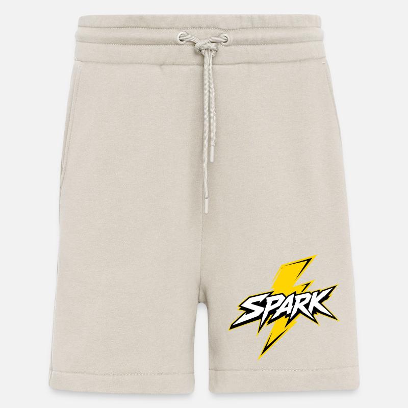 Spark Blitz Comic Logo - Shorts - made by SPREAD - WARM CLAY