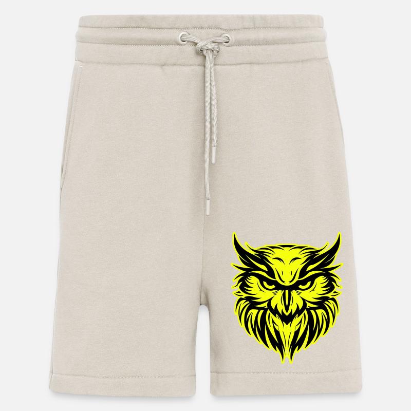 Eule Kopf Porträt Symbol - Shorts - made by SPREAD - WARM CLAY