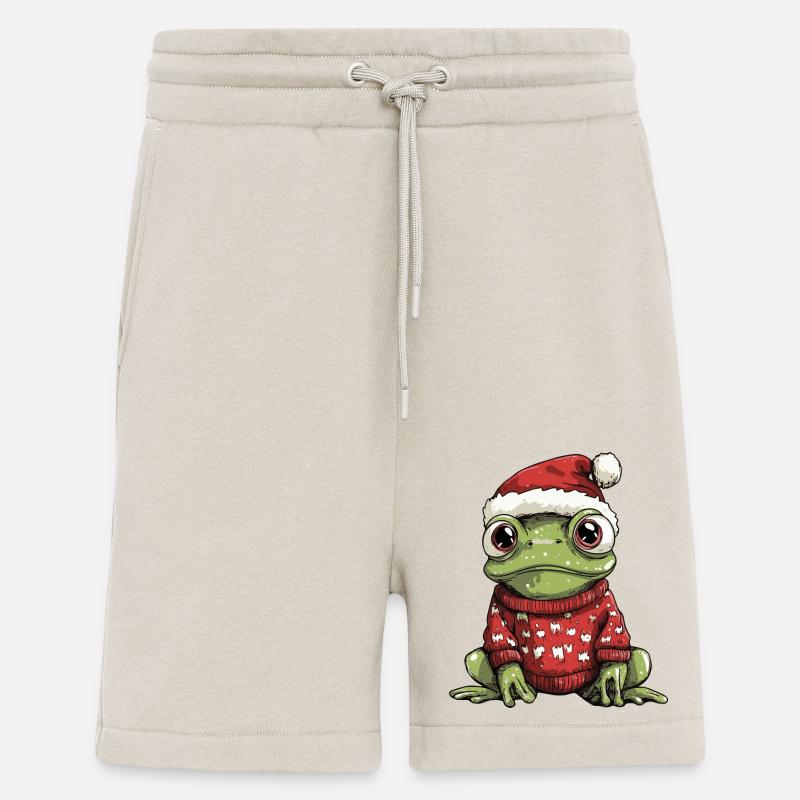 Frosch Weihnachten Comic - Shorts - made by SPREAD - WARM CLAY
