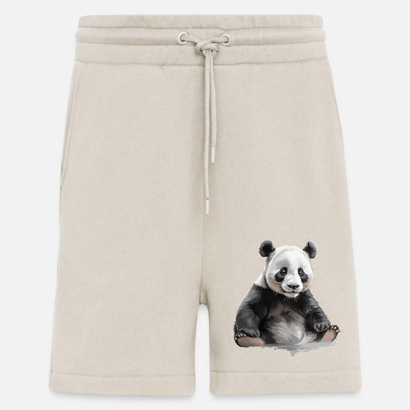 panda ou panda geant - Short bio décontracté fabriqué en UE - WARM CLAY