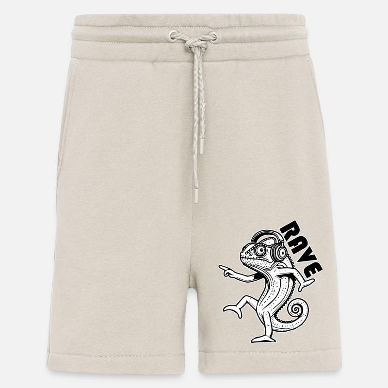 Dancing Chameleon - Rave Design - Shorts - made by SPREAD - WARM CLAY