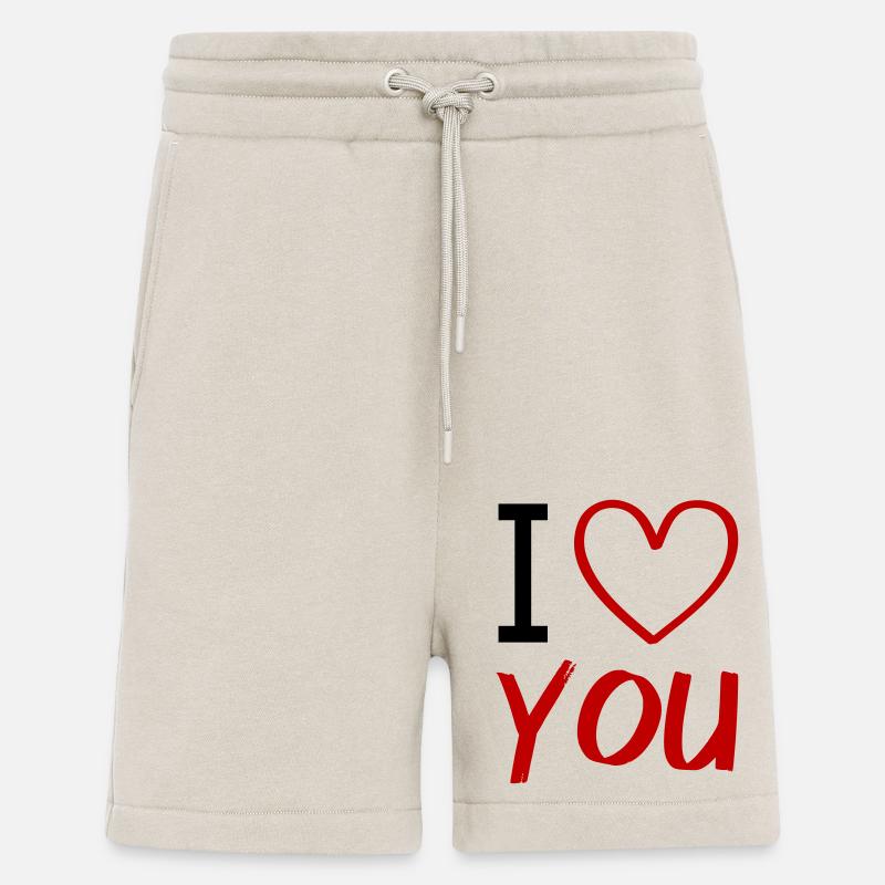 Je t’aime - Short bio décontracté fabriqué en UE - WARM CLAY