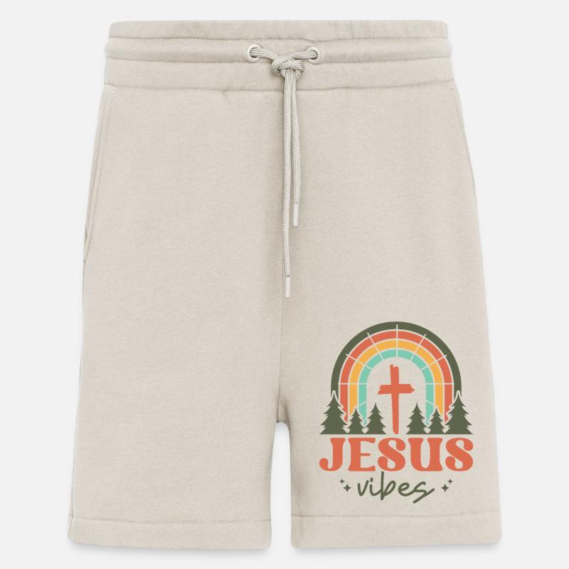Vibrations de Jésus - Short bio décontracté fabriqué en UE - WARM CLAY