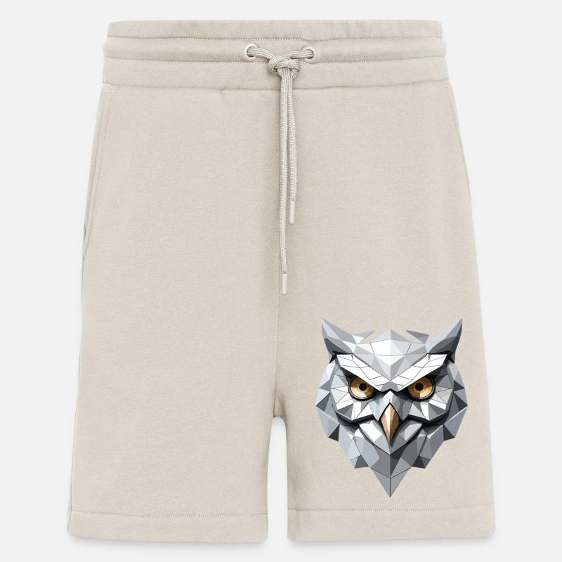 Eule Maske - Low Poly Design - Shorts - made by SPREAD - WARM CLAY