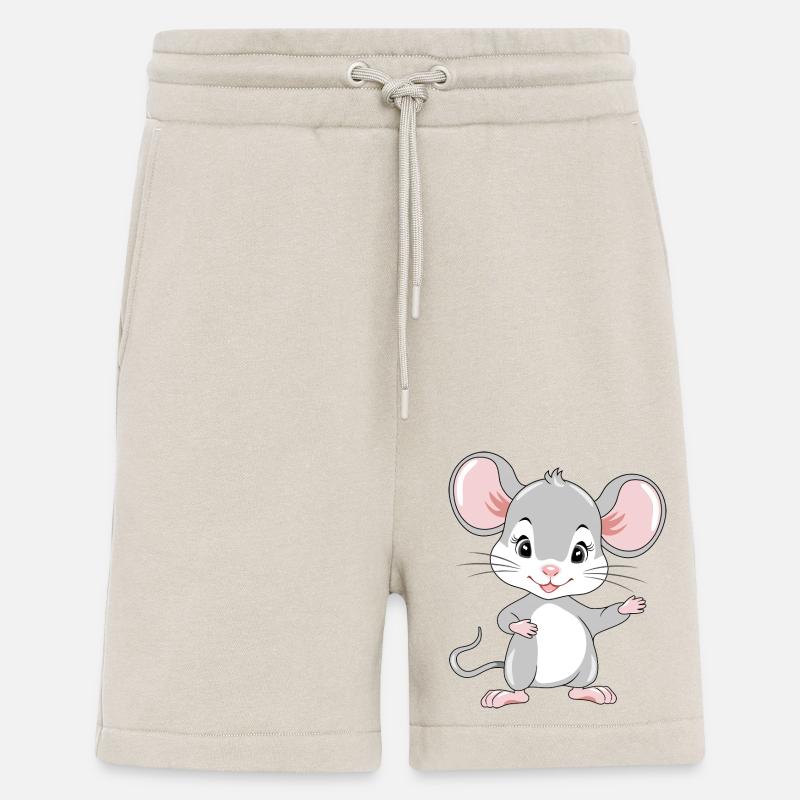 Accueillant bébé souris mignon - Short bio décontracté fabriqué en UE - WARM CLAY