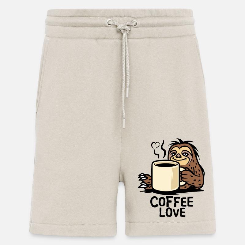 Faultier Kaffee Liebe Cartoon - Shorts - made by SPREAD - WARM CLAY