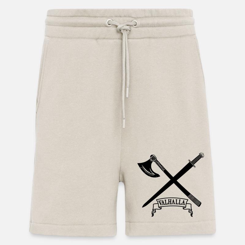 Valhalla with axe and sword - Shorts - made by SPREAD - WARM CLAY