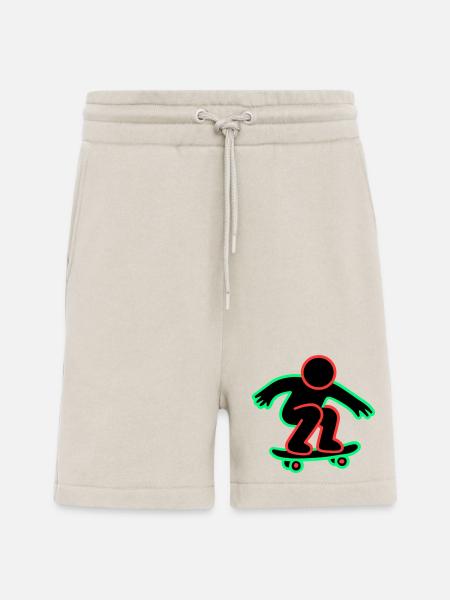 Neon Skateboarder Line Art - Shorts - made by SPREAD - WARM CLAY