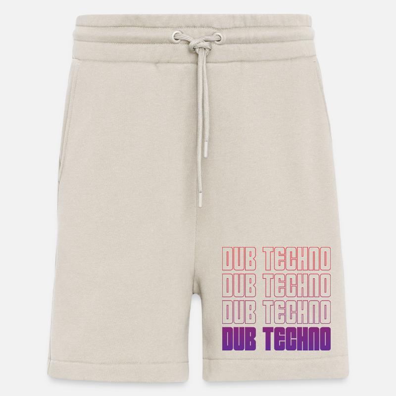 Dub Techno Neon Gradient Grid - Shorts - made by SPREAD - WARM CLAY