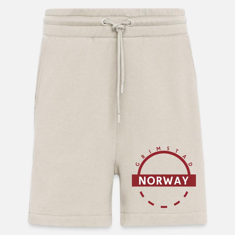 Grimstad Norwegen Rundes Abzeichen - Shorts - made by SPREAD - WARM CLAY