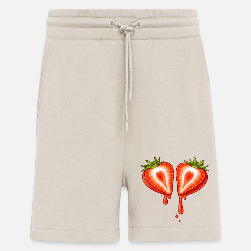 Geteilte Erdbeere mit Herzform  - Shorts - made by SPREAD - WARM CLAY