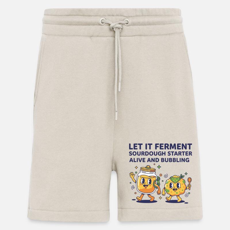 Sourdough Let It Ferment Starter Alive - Shorts - made by SPREAD - WARM CLAY