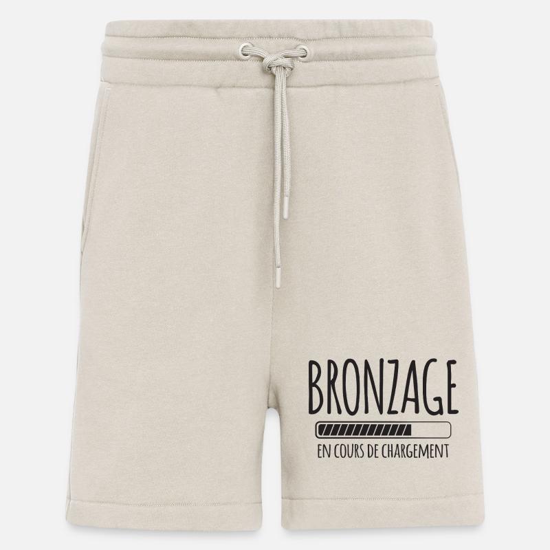 Tan Loading, Été, Vacances, Français - Short bio décontracté fabriqué en UE - WARM CLAY