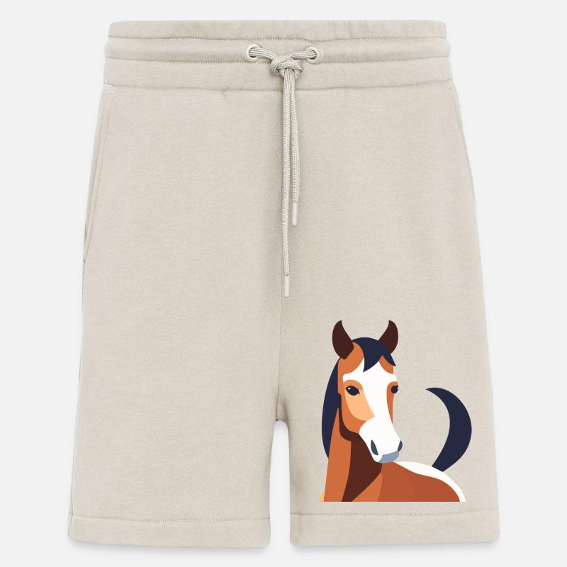Pferd mit braunem Fell - Shorts - made by SPREAD - WARM CLAY