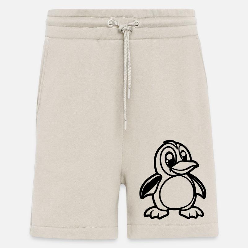 pinguin comic - Shorts - made by SPREAD - WARM CLAY