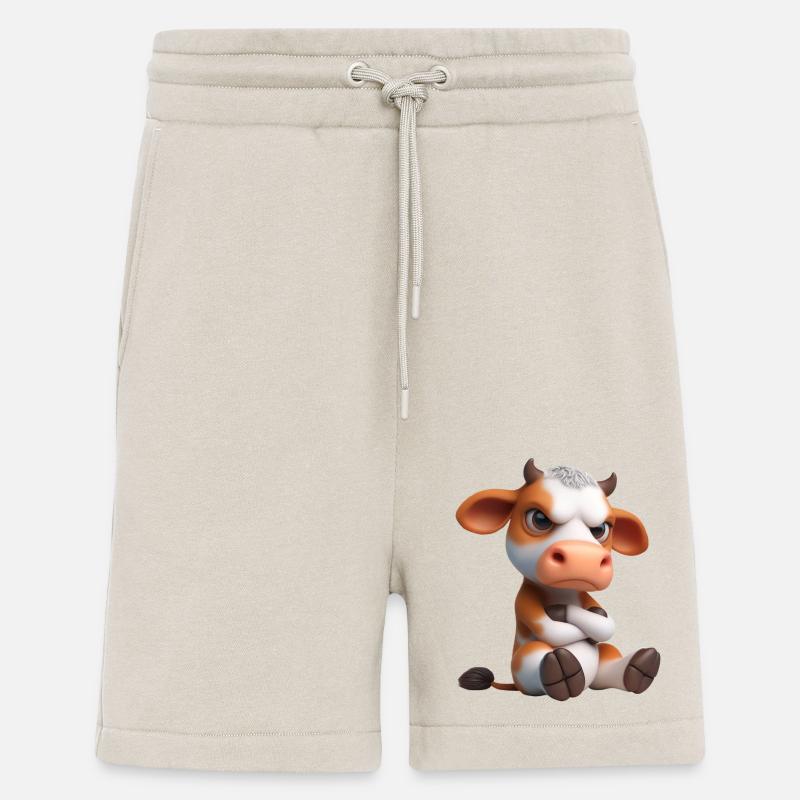 Kuh grimmig 3 - Shorts - made by SPREAD - WARM CLAY