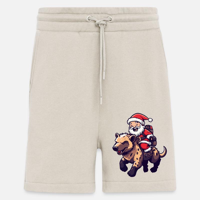 Hyène Père Noël - Short bio décontracté fabriqué en UE - WARM CLAY