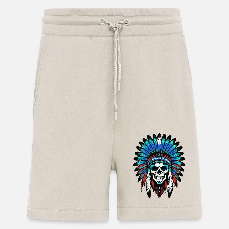 Apache Indianer Häuptling Totenkopf - Shorts - made by SPREAD - WARM CLAY