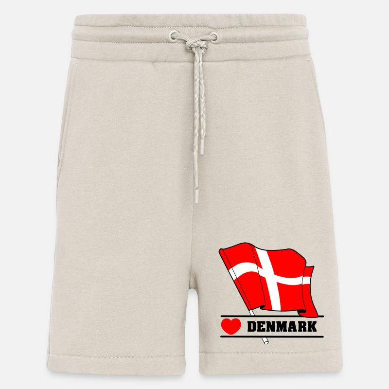 DÄNEMARK – Flagge mit Herz - Shorts - made by SPREAD - WARM CLAY