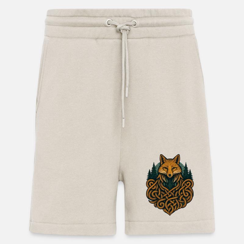 Fox in Knotted Artificial Forest - Shorts - made by SPREAD - WARM CLAY