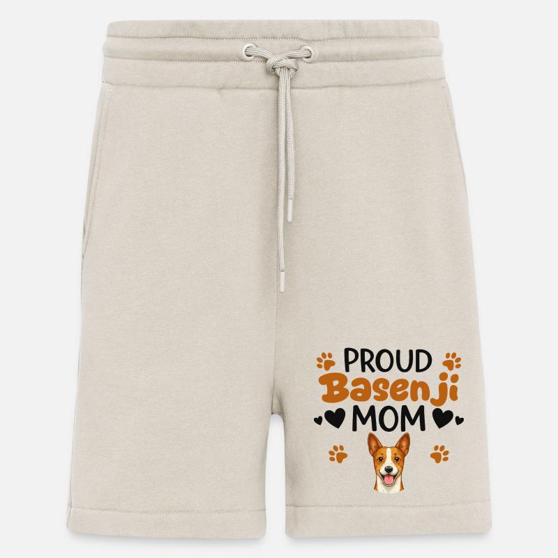 Stolze Barkless Dog Mutter, Basenji - Shorts - made by SPREAD - WARM CLAY