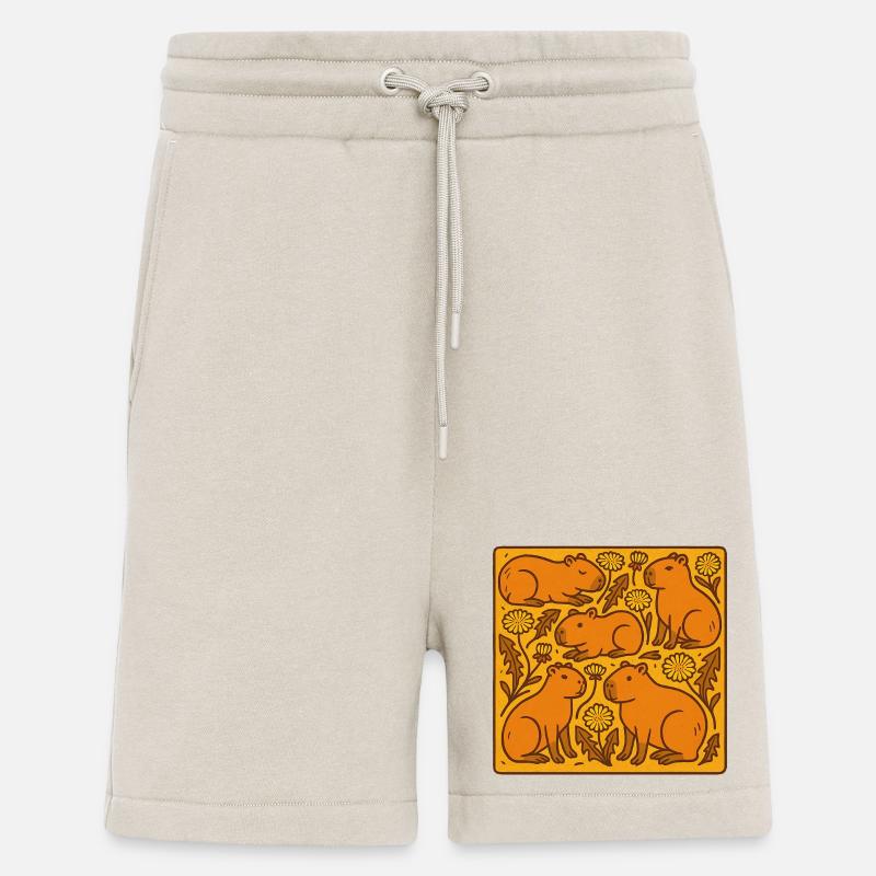 Capybara-Chor in Blüte - Shorts - made by SPREAD - WARM CLAY