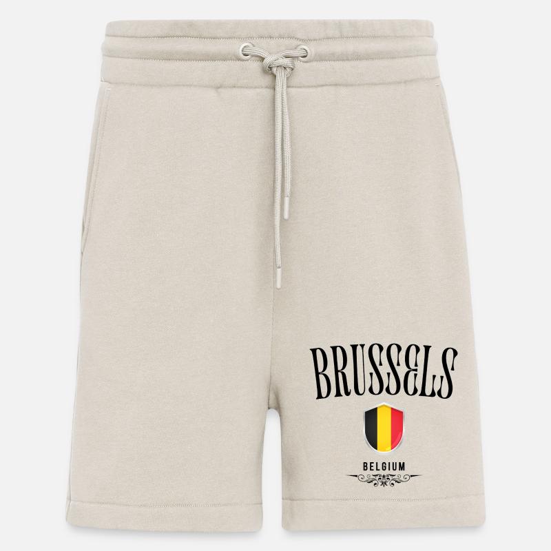 Souvenir Brüssel, elegantes Design Brüssel - Shorts - made by SPREAD - WARM CLAY