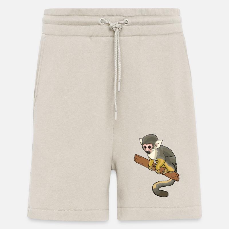 Totenkopfaffe Totenkopfäffchen Affe Primat - Shorts - made by SPREAD - WARM CLAY