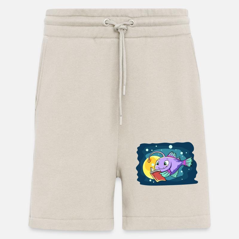 Laternenfisch Liest ein Buch - Shorts - made by SPREAD - WARM CLAY