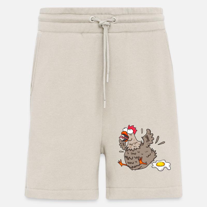 Poulet drôle - Short bio décontracté fabriqué en UE - WARM CLAY