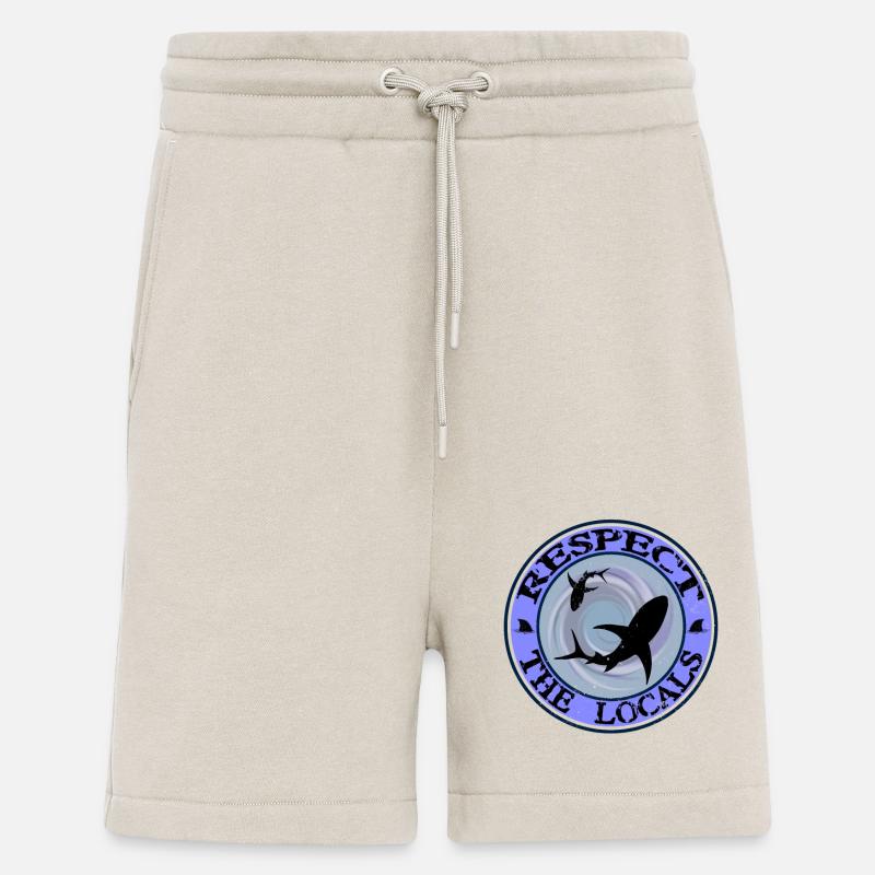 Respectez le requin local - Short bio décontracté fabriqué en UE - WARM CLAY