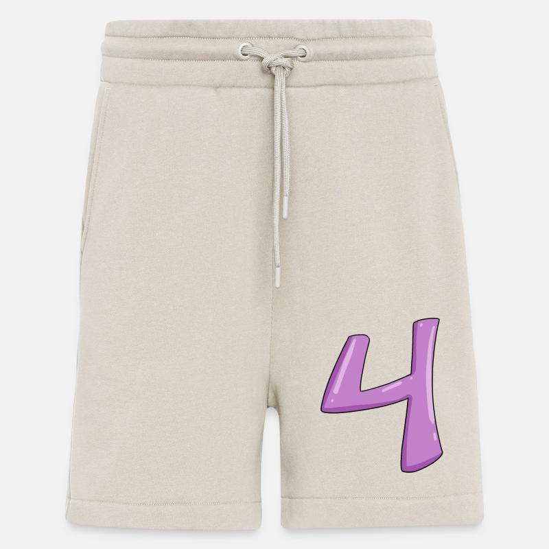 Numero 4 cifre numeriche - Pantaloncini ecologici casual Made in UE - WARM CLAY