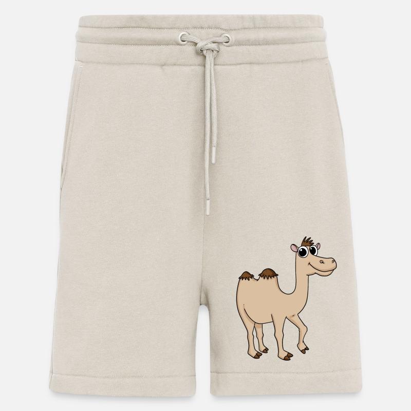 Chameau mignon - Short bio décontracté fabriqué en UE - WARM CLAY