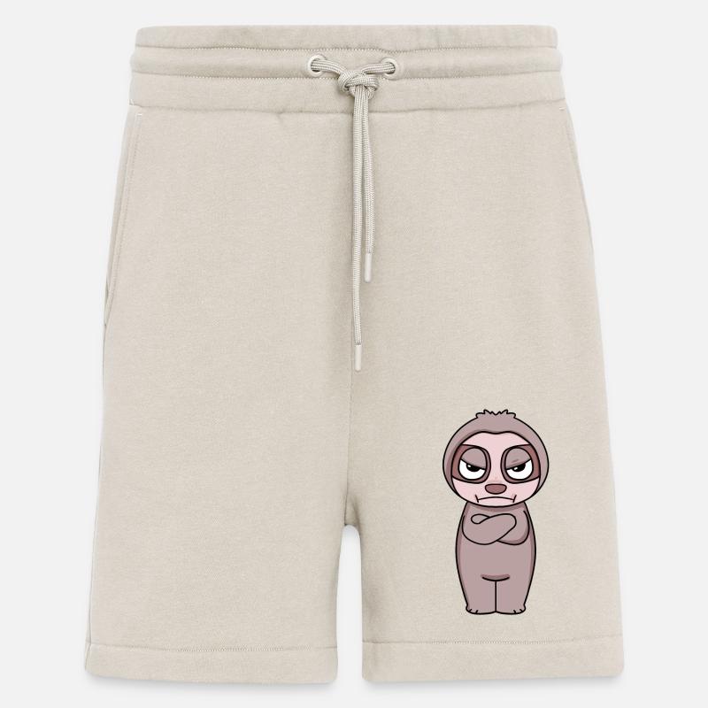Faultier genervt - Shorts - made by SPREAD - WARM CLAY