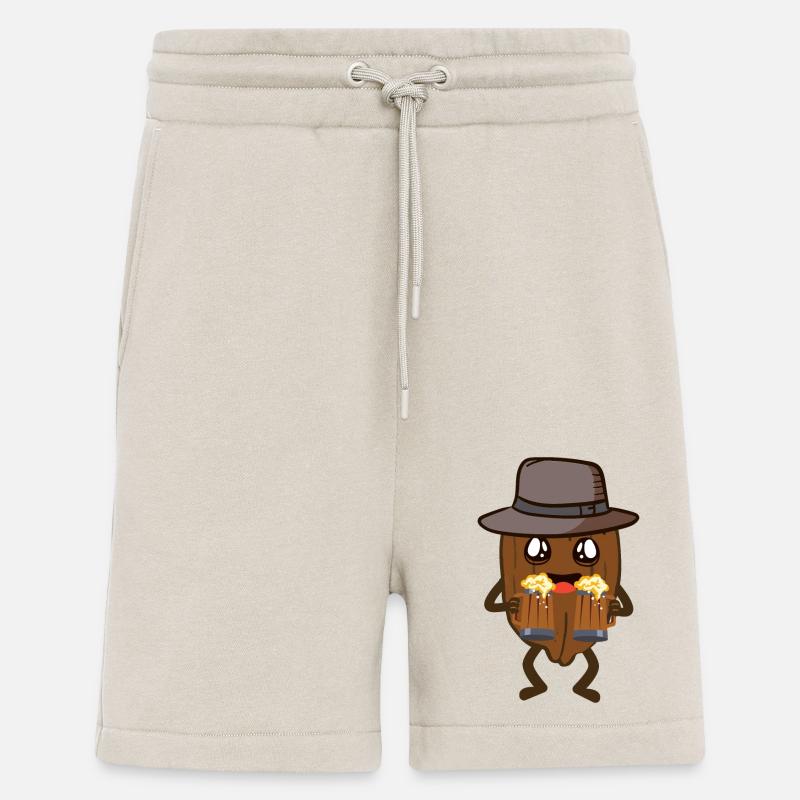 Noix - Short bio décontracté fabriqué en UE - WARM CLAY