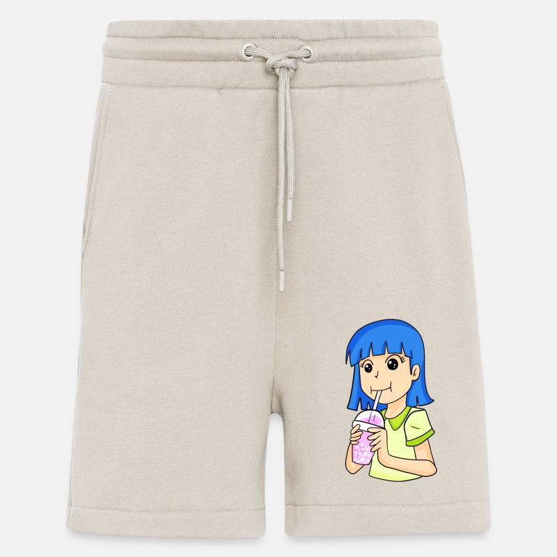 Anime Mädchen mit bubble tea - Shorts - made by SPREAD - WARM CLAY