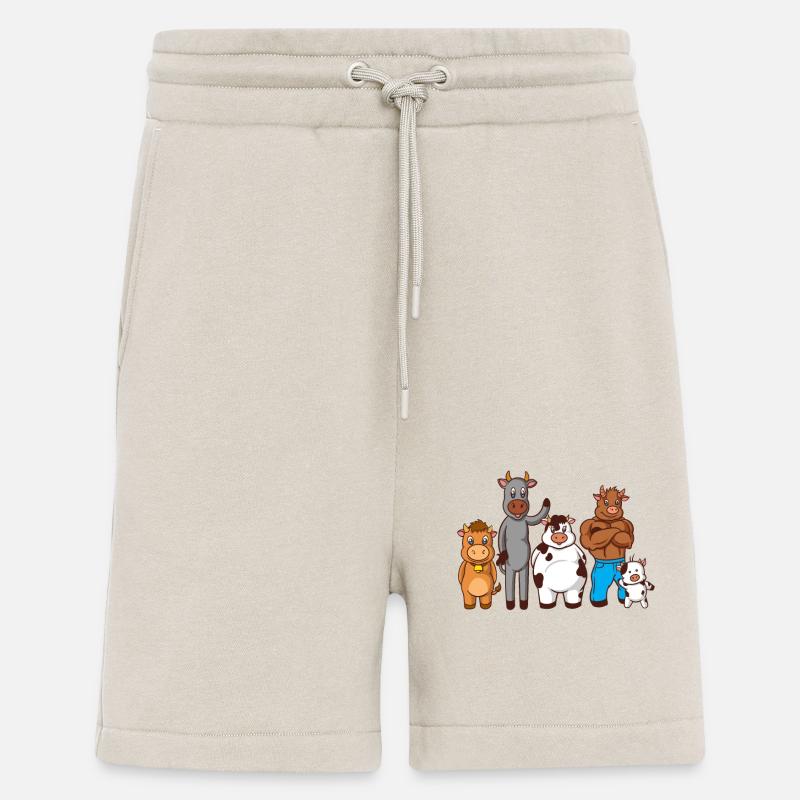 Gezeichnete Comic Kühe - Shorts - made by SPREAD - WARM CLAY