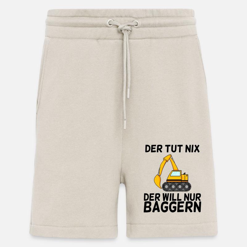 Bagger Spruch Baggerfahrer Baggern - Shorts - made by SPREAD - WARM CLAY