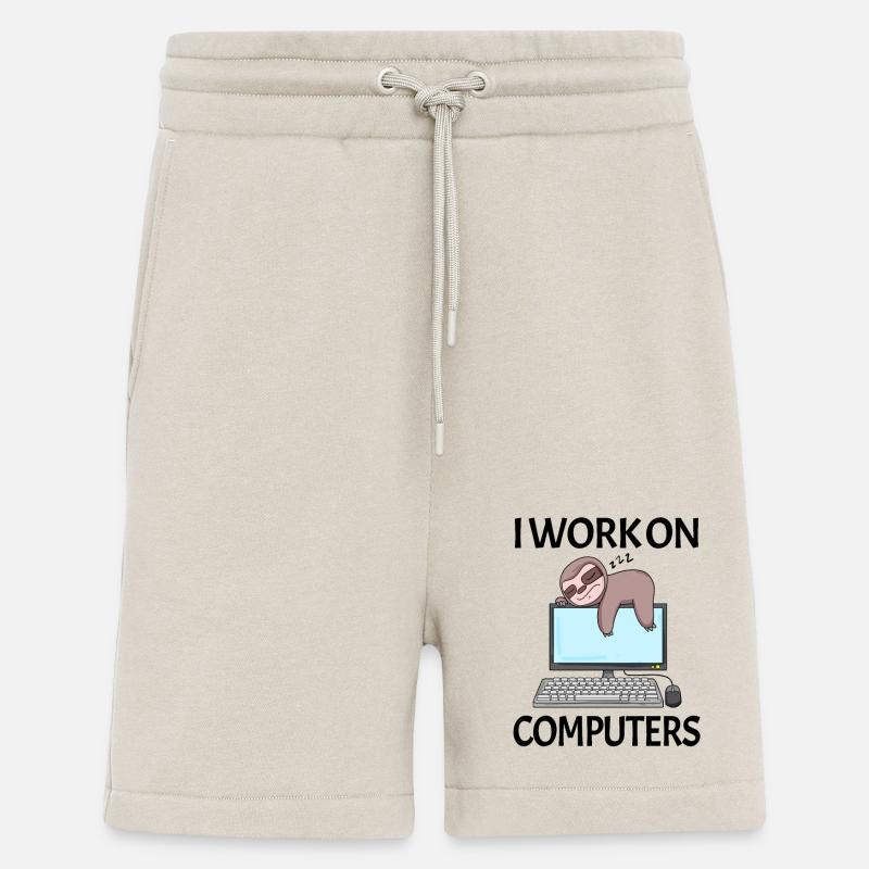 Computer Nerd Programmeur Homme Cadeau - Short bio décontracté fabriqué en UE - WARM CLAY