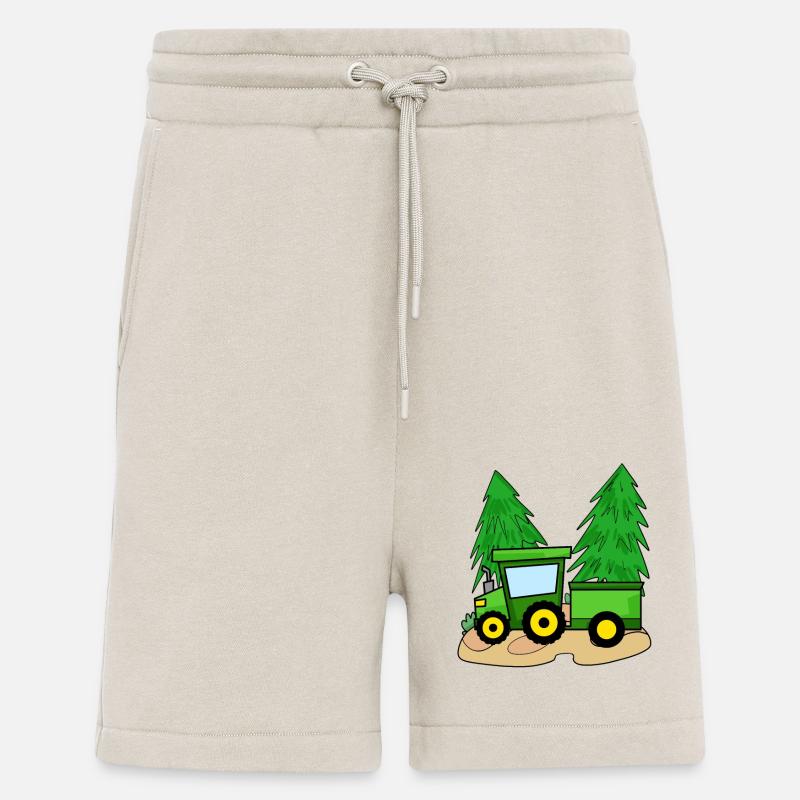 Traktor mit Anhänger - Shorts - made by SPREAD - WARM CLAY