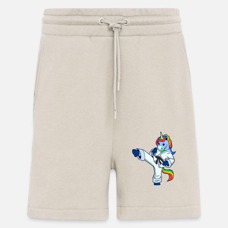 Comic Einhorn macht Karate - Shorts - made by SPREAD - WARM CLAY