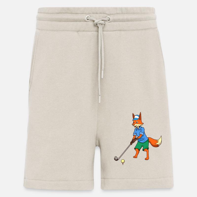 Comic Fuchs spielt Golf - Golfer - Shorts - made by SPREAD - WARM CLAY