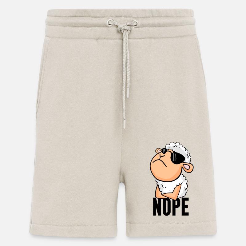 Mouton nope drôle - Short bio décontracté fabriqué en UE - WARM CLAY