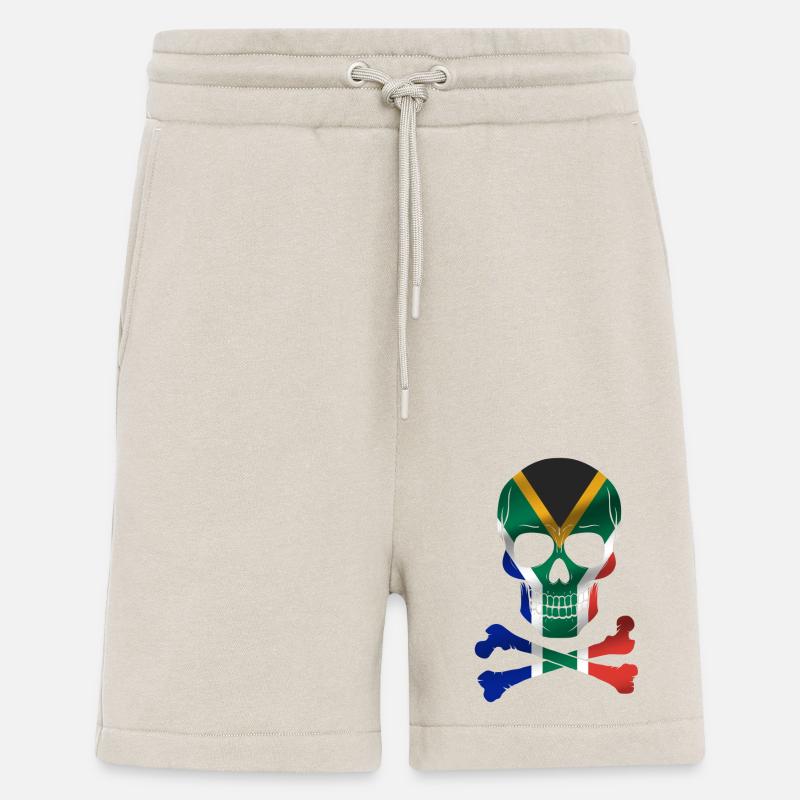Drapeau de l’Afrique du Sud - Short bio décontracté fabriqué en UE - WARM CLAY